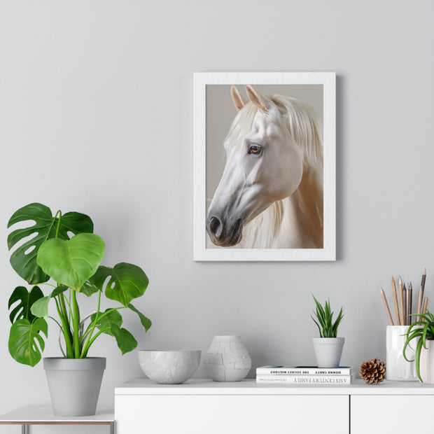 Elegant Horse Portrait Framed Art, Wall Decor, Home Decor, Equestrian Gift, Modern Wall Art