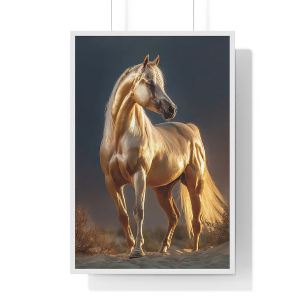 Majestic Horse Framed Poster, Equine Wall Art, Elegant Home Decor, Gift for Horse Lovers, Unique Nature Art, Horse Lover's Gift