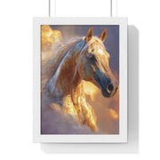 Stunning Horse Artwork Vertical Framed Poster, Horse Lovers Gift, Equestrian Home Decor, Animal Wall Art, Unique Gift Idea