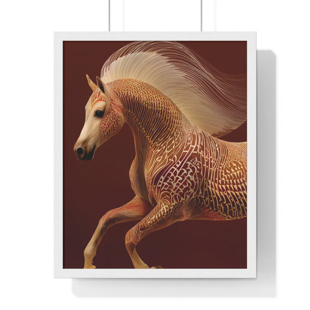 Majestic Horse Art Print, Vertical Framed Poster, Horse Decor, Equestrian Gift, Wall Art for Home, Animal Lover Decoration