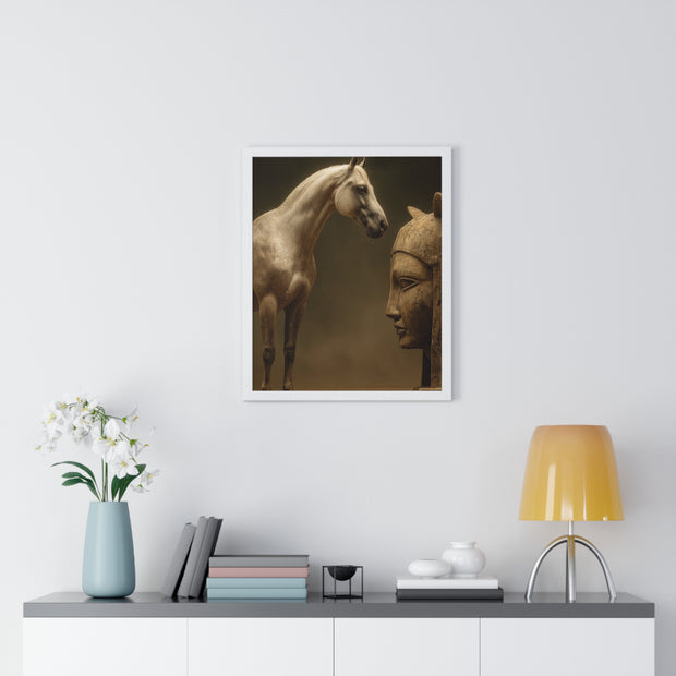 Elegant Equine Art Poster, Horse Wall Decor, Framed Horse Photography, Animal Lover Gift, Home Office Art, Equestrian Decor