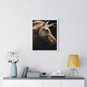 Elegant Horse Framed Art Print, Equine Wall Decor, Horse Lover Gift, Home Decor, Animal Artwork, Equestrian Style