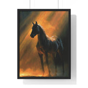Elegant Horse Wall Art | Framed Poster for Home Decor, Equestrian Gift, Animal Lover Wall Decor, Rustic Decor, Art for Living Room
