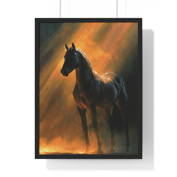 Elegant Horse Wall Art | Framed Poster for Home Decor, Equestrian Gift, Animal Lover Wall Decor, Rustic Decor, Art for Living Room