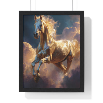 Majestic Horse Framed Poster, Equine Art, Home Decor, Wall Art, Gift for Horse Lovers, Equestrian Decor