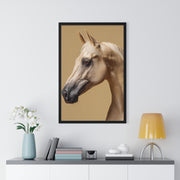 Elegant Horse Portrait Framed Poster, Wall Art for Horse Lovers, Home Decor, Equestrian Gift, Animal Themed Decor