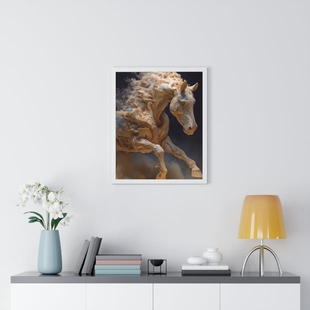 Stunning Horse Art Print, Vertical Framed Poster, Home Decor, Equestrian Gift, Wall Art