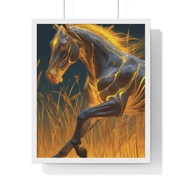 Majestic Horse Framed Art Print | Equestrian Decor, Horse Lover Gift, Wall Art for Home, Unique Horse Artwork, Animal Print