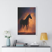Majestic Horse Vertical Framed Poster - Art Print, Equine Decor, Horse Lover Gift, Home Wall Art, Office Decoration