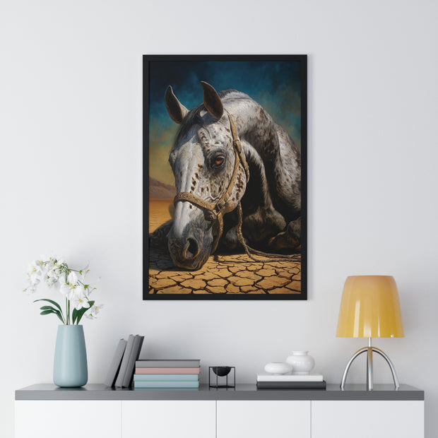 Stunning Horse Art Print, Vertical Framed Poster, Equestrian Decor, Animal Lover Gift, Rustic Home Art, Western Wall Art