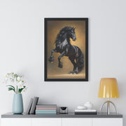 Majestic Horse Framed Poster | Equestrian Wall Art, Horse Lover Gift, Home Decor, Animal Art Print, Equine Photography