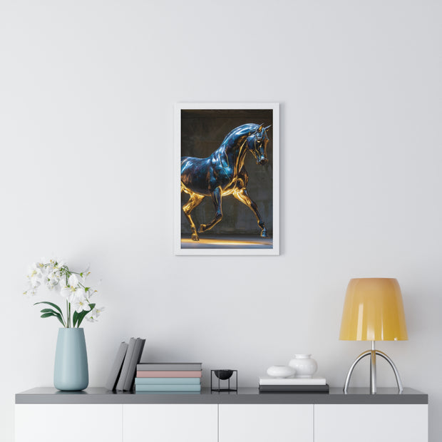 Elegant Horse Framed Wall Art Print, Modern Home Decor, Equestrian Decor, Gallery Wall Art, Horse Lover Gift