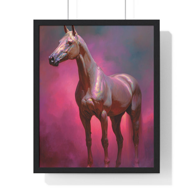 Elegant Horse Wall Art Print, Vertical Framed Poster, Equestrian Decor, Horse Lover Gift, Home Aesthetic, Animal Art
