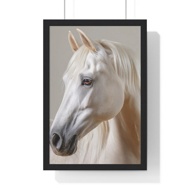 Elegant Horse Portrait Framed Art, Wall Decor, Home Decor, Equestrian Gift, Modern Wall Art