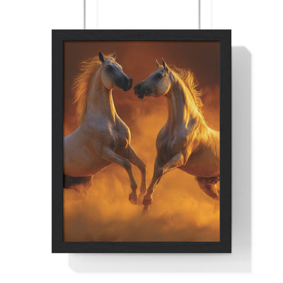 Majestic Horse Framed Poster, Animal Wall Art, Equestrian Decor, Gift for Horse Lovers, Home Decoration, Nature Photography