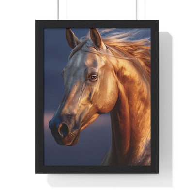 Equestrian Serenity Wall Art – Stunning Horse Portrait, Home Decor, Animal Lovers Gift, Farmhouse Charm, Framed Art for Horse Lovers