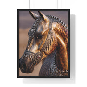 Horse Portrait Wall Art, Elegant Horse Framed Print, Equestrian Home Decor, Animal Lover Gift, Rustic Farmhouse Decor