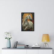 Majestic Horse Vertical Framed Poster, Equine Art, Animal Lover Decor, Gift for Horse Lovers, Home Wall Art, Rustic Farmhouse Style