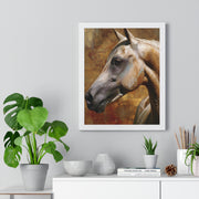 Majestic Horse Vertical Framed Poster | Equine Wall Art, Horse Lover Gift, Rustic Home Decor, Equestrian Art, Animal Print