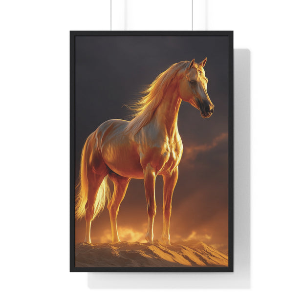 Majestic Horse Vertical Framed Poster | Horse Decor, Animal Art, Wall Art, Equestrian Gift, Nature Decor