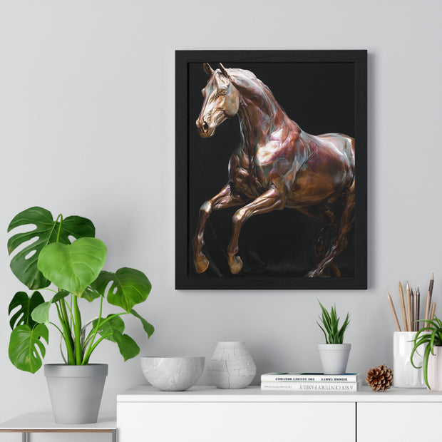 Elegant Horse Art Print, Home Decor, Equestrian Wall Art, Gift for Horse Lovers, Framed Poster Decoration