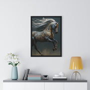 Elegant Horse Art Print, Vertical Framed Poster, Equine Decor, Home Wall Art, Gift for Horse Lovers, Contemporary Art