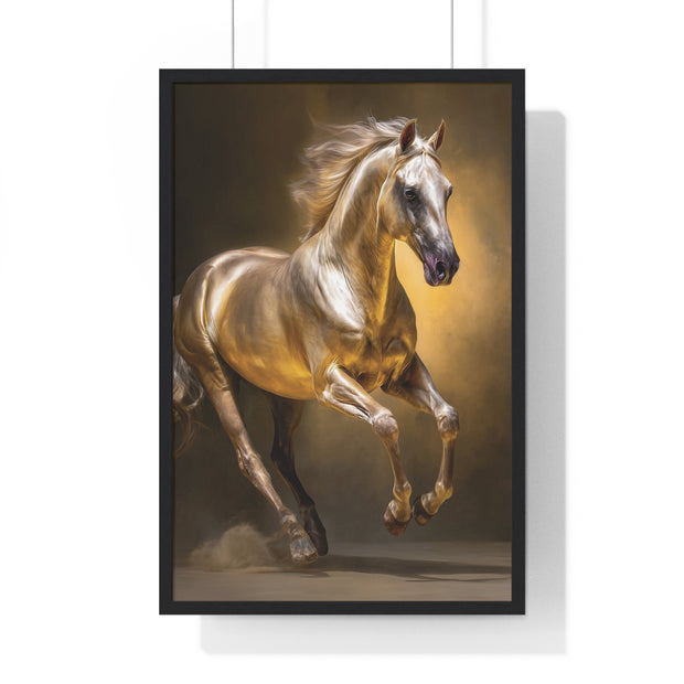 Majestic Horse Vertical Framed Poster, Equine Art Print, Home Decor, Animal Lover Gift, Equestrian Wall Art, Horse-Themed Decoration