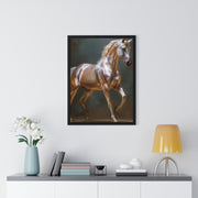 Elegant Horse Art Print, Vertical Framed Poster, Equine Wall Decor, Horse Lover Gift, Home Office Decoration, Animal Art
