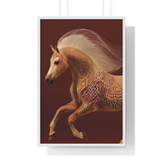Majestic Horse Art Print, Vertical Framed Poster, Horse Decor, Equestrian Gift, Wall Art for Home, Animal Lover Decoration