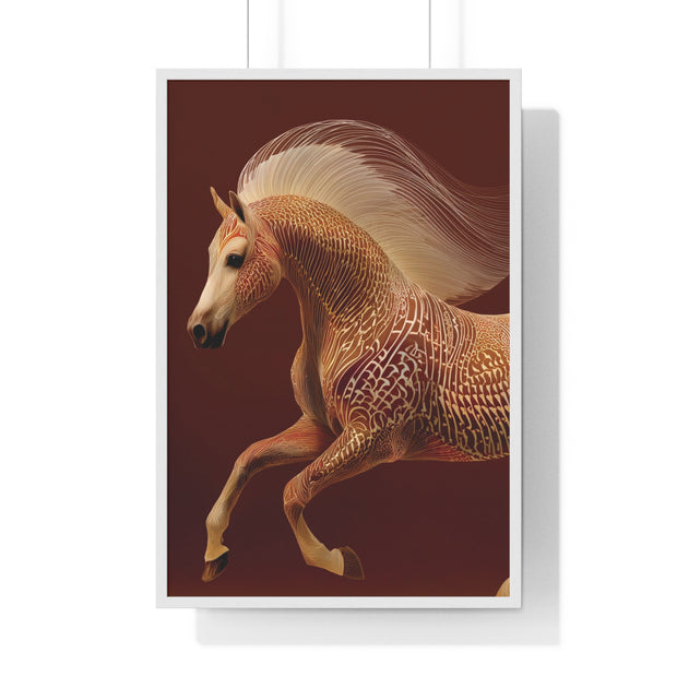 Majestic Horse Art Print, Vertical Framed Poster, Horse Decor, Equestrian Gift, Wall Art for Home, Animal Lover Decoration