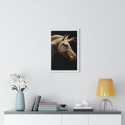 Elegant Horse Framed Art Print, Equine Wall Decor, Horse Lover Gift, Home Decor, Animal Artwork, Equestrian Style