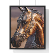 Horse Portrait Wall Art, Elegant Horse Framed Print, Equestrian Home Decor, Animal Lover Gift, Rustic Farmhouse Decor