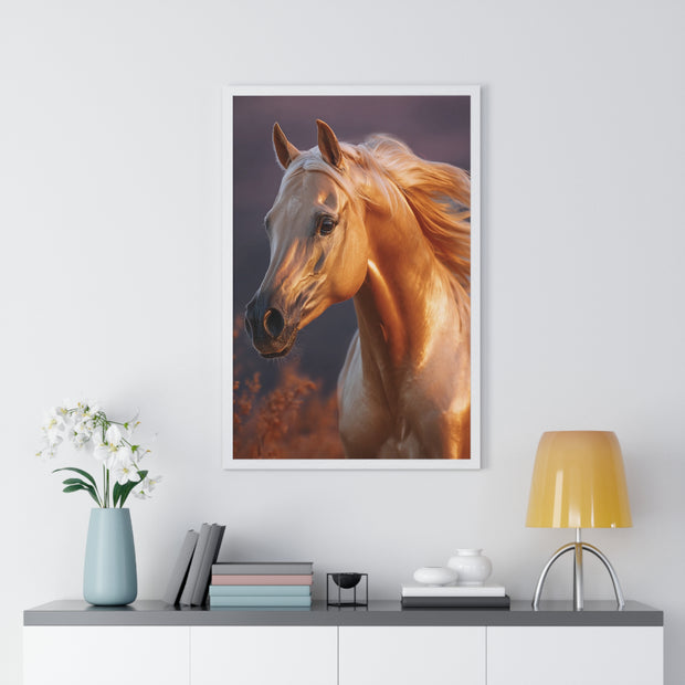 Majestic Horse Framed Poster | Equine Wall Art | Nature Decor | Gift for Horse Lovers | Equestrian Home Decor | Birthday & Housewarming
