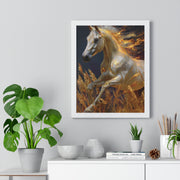 Majestic Horse Framed Art Print - Equestrian Decor, Nature Wall Art, Horse Lover Gift, Home Decoration, Animal Poster