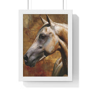 Majestic Horse Vertical Framed Poster | Equine Wall Art, Horse Lover Gift, Rustic Home Decor, Equestrian Art, Animal Print