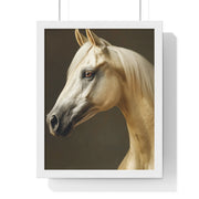 Elegant Horse Framed Poster | Modern Wall Art | Equine Decor | Horse Lover Gift | Farmhouse Decor | Art for Animal Enthusiasts