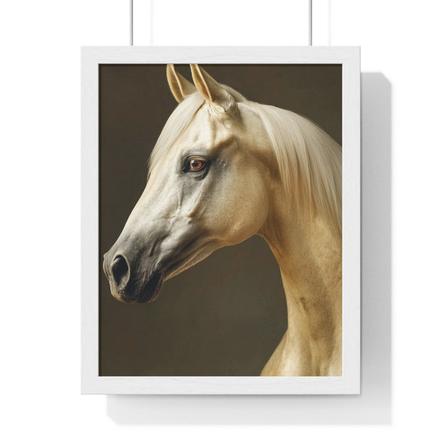 Elegant Horse Framed Poster | Modern Wall Art | Equine Decor | Horse Lover Gift | Farmhouse Decor | Art for Animal Enthusiasts