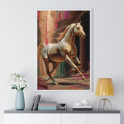 Majestic Horse Vertical Framed Poster | Equestrian Home Decor, Animal Art, Wall Art, Gift for Horse Lovers, Modern Art