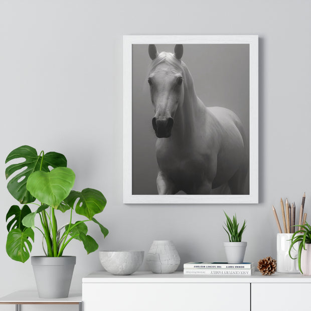 Elegant Equine Wall Art Decor, Black and White Horse Poster, Modern Home Decoration, Animal Lover Gift, Equine Photography Print