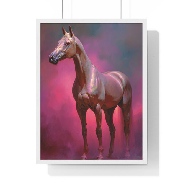 Elegant Horse Wall Art Print, Vertical Framed Poster, Equestrian Decor, Horse Lover Gift, Home Aesthetic, Animal Art
