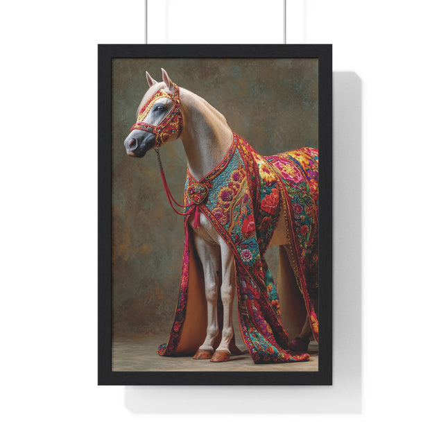 Vibrant Horse Art Print, Elegant Wall Decor, Farmhouse Style Home Decor, Gift for Horse Lovers, Equestrian Artwork