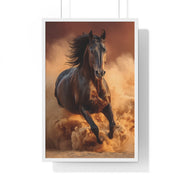 Galloping Wild Horse Framed Poster, Equine Wall Art, Nature Decor, Horse Lover Gift, Rustic Home Decor, Farmhouse Artwork