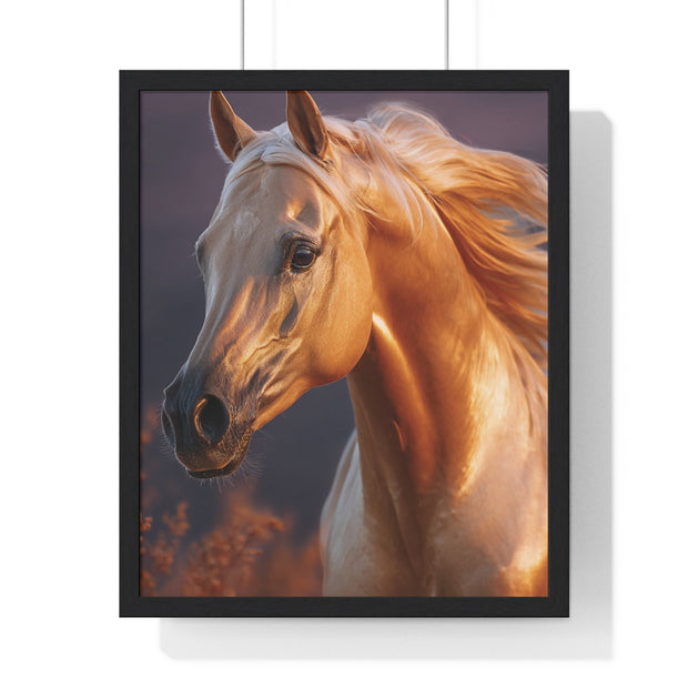 Majestic Horse Framed Poster | Equine Wall Art | Nature Decor | Gift for Horse Lovers | Equestrian Home Decor | Birthday & Housewarming
