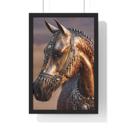 Horse Portrait Wall Art, Elegant Horse Framed Print, Equestrian Home Decor, Animal Lover Gift, Rustic Farmhouse Decor