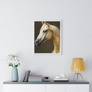 Elegant Horse Framed Poster | Modern Wall Art | Equine Decor | Horse Lover Gift | Farmhouse Decor | Art for Animal Enthusiasts