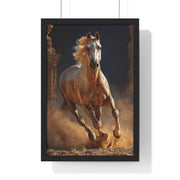Stunning Horse Vertical Framed Poster, Home Décor, Equestrian Art, Gift for Horse Lovers, Inspirational Wall Art, Rustic Interior
