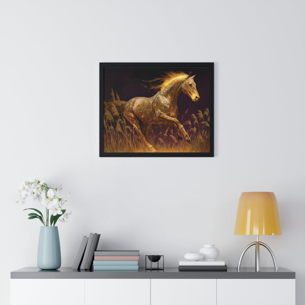 Majestic Horse Framed Art Print, Bohemian Home Decor, Horse Lover Gift, Equine Wall Art, Nature Poster, Ranch Decor