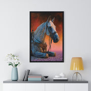 Elegant Horse Vertical Framed Poster - Art Print for Horse Lovers, Home Decor, Gift, Animal Wall Art, Nature Enthusiasts