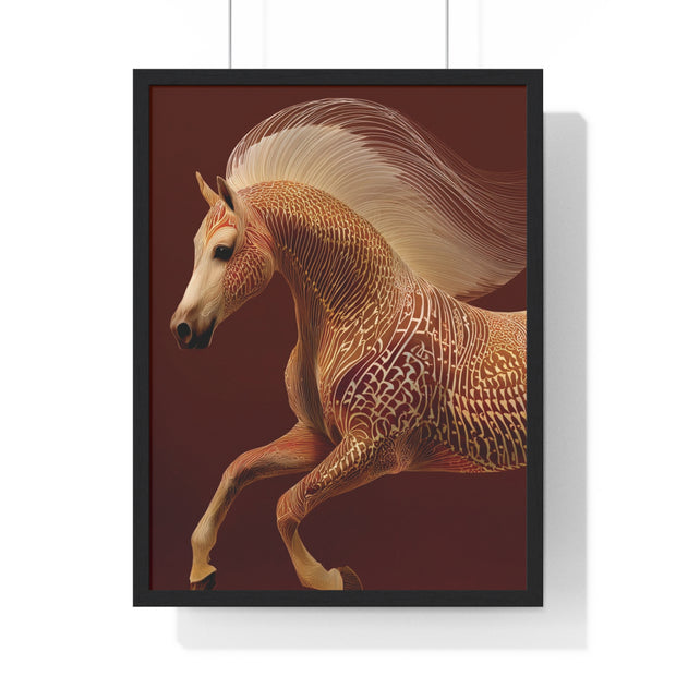 Majestic Horse Art Print, Vertical Framed Poster, Horse Decor, Equestrian Gift, Wall Art for Home, Animal Lover Decoration