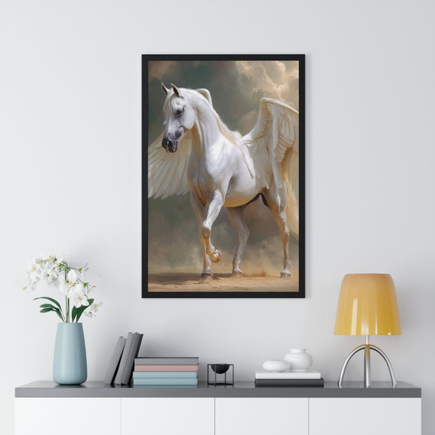 Whimsical Winged Horse Art Print, Fantasy Wall Decor, Fairy Tale Decor, Horse Lovers Gift, Magical Home Accent